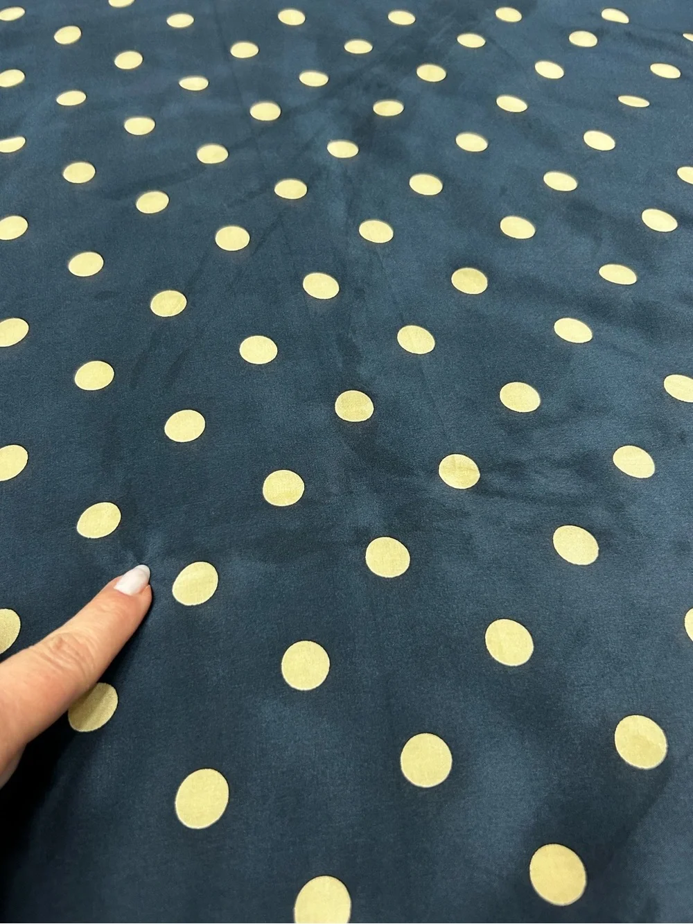 Loredano Navy Polka Dot Silk Scarf Square 35x34 Designer Italy